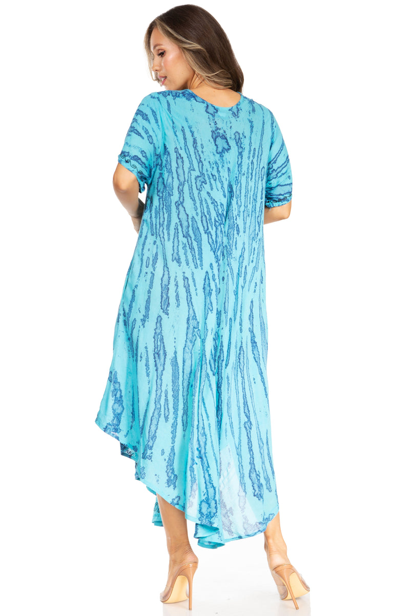 Sakkas Viveka Embroidered Caftan Dress