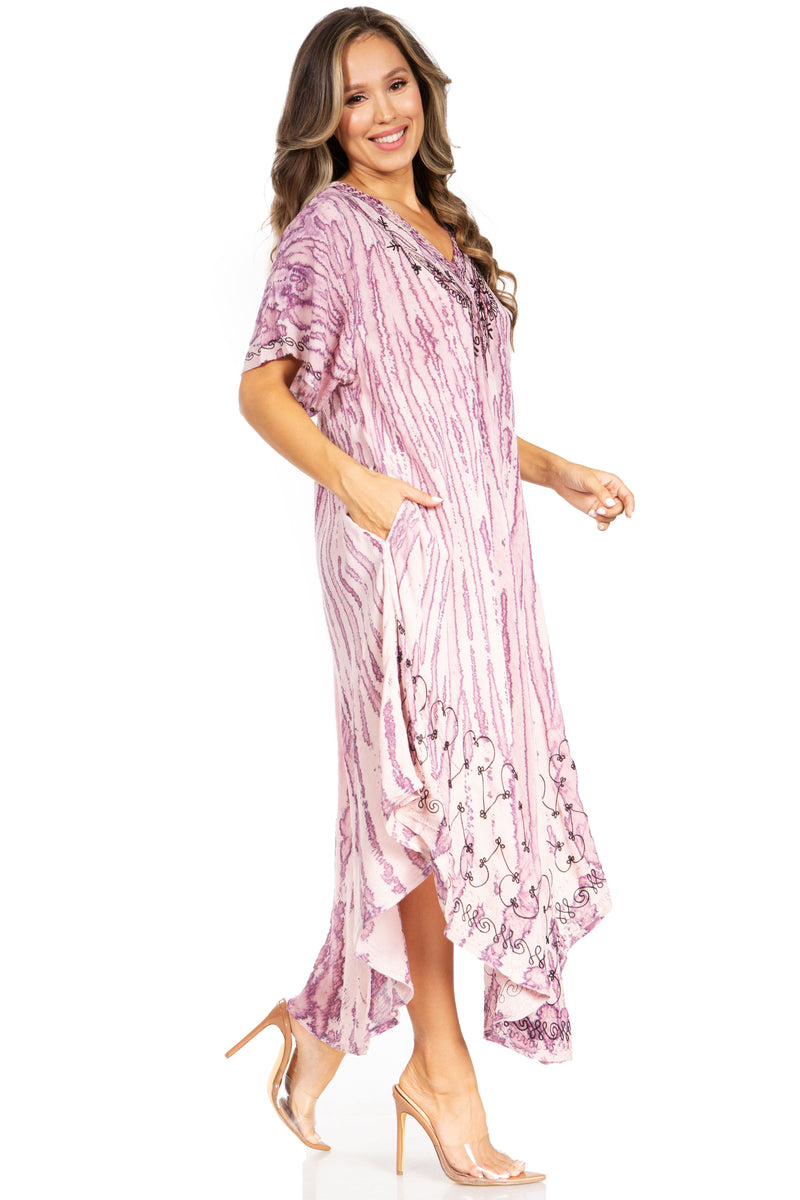 Sakkas Viveka Embroidered Caftan Dress