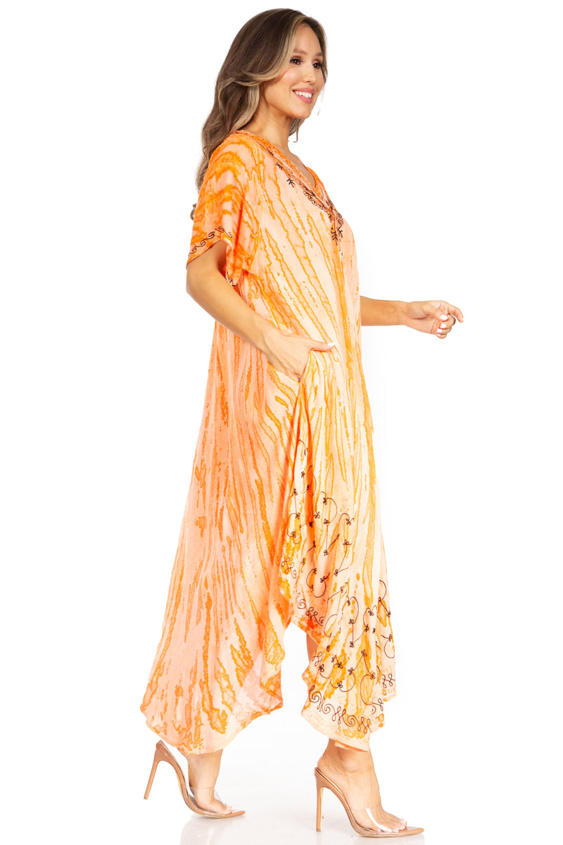 Sakkas Viveka Embroidered Caftan Dress