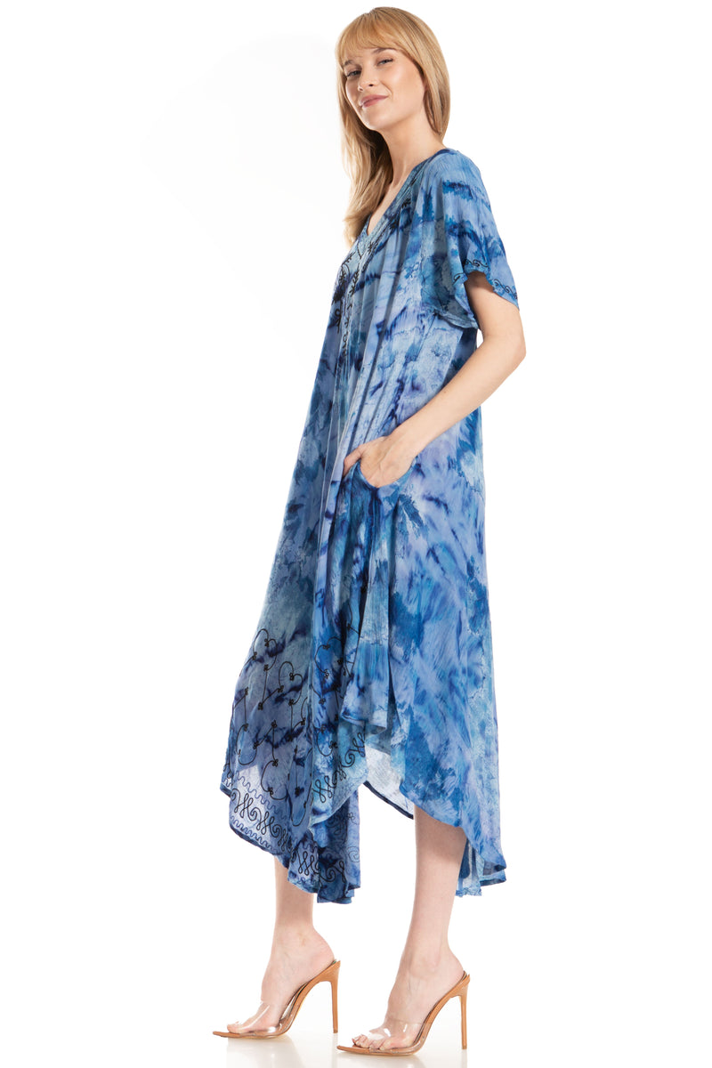 Sakkas Viveka Embroidered Caftan Dress