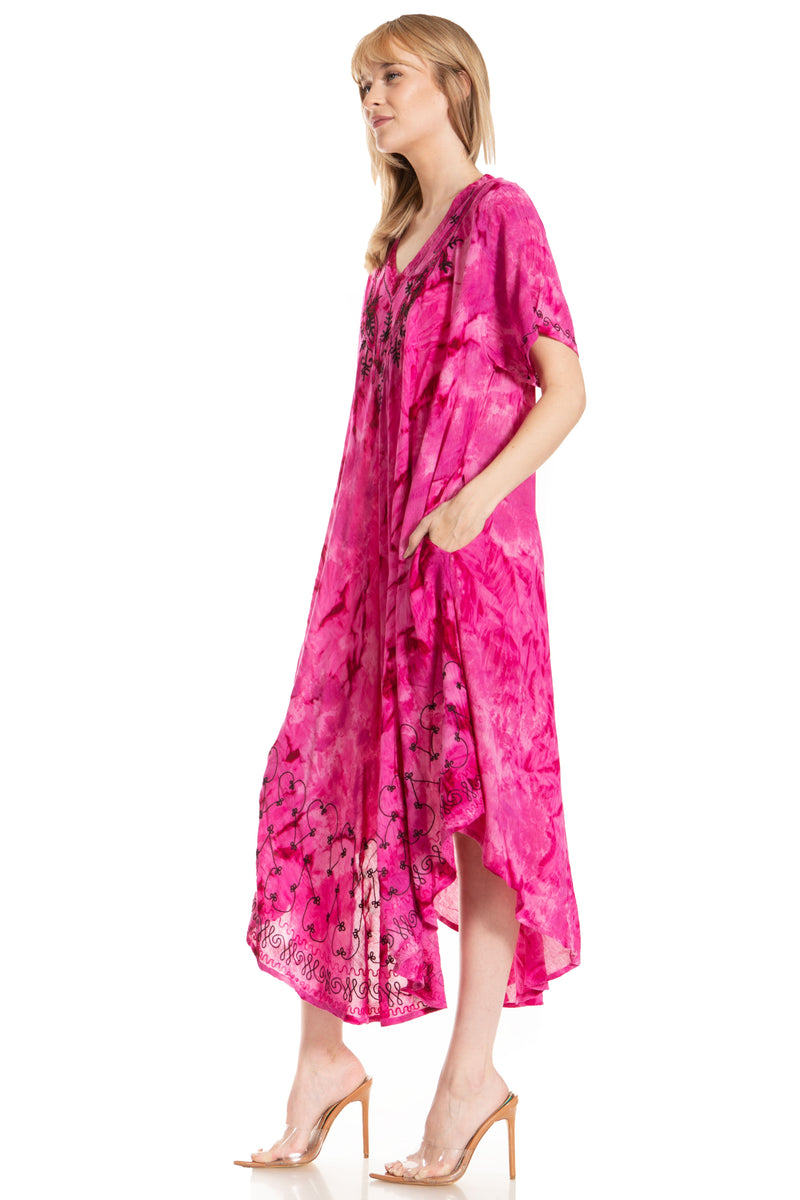 Sakkas Viveka Embroidered Caftan Dress