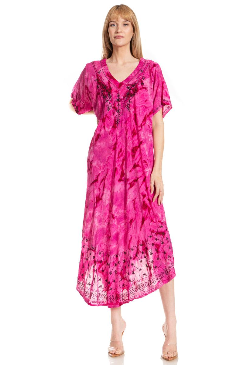 Sakkas Viveka Embroidered Caftan Dress