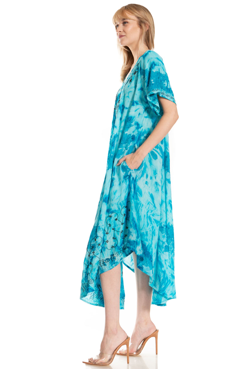 Sakkas Viveka Embroidered Caftan Dress