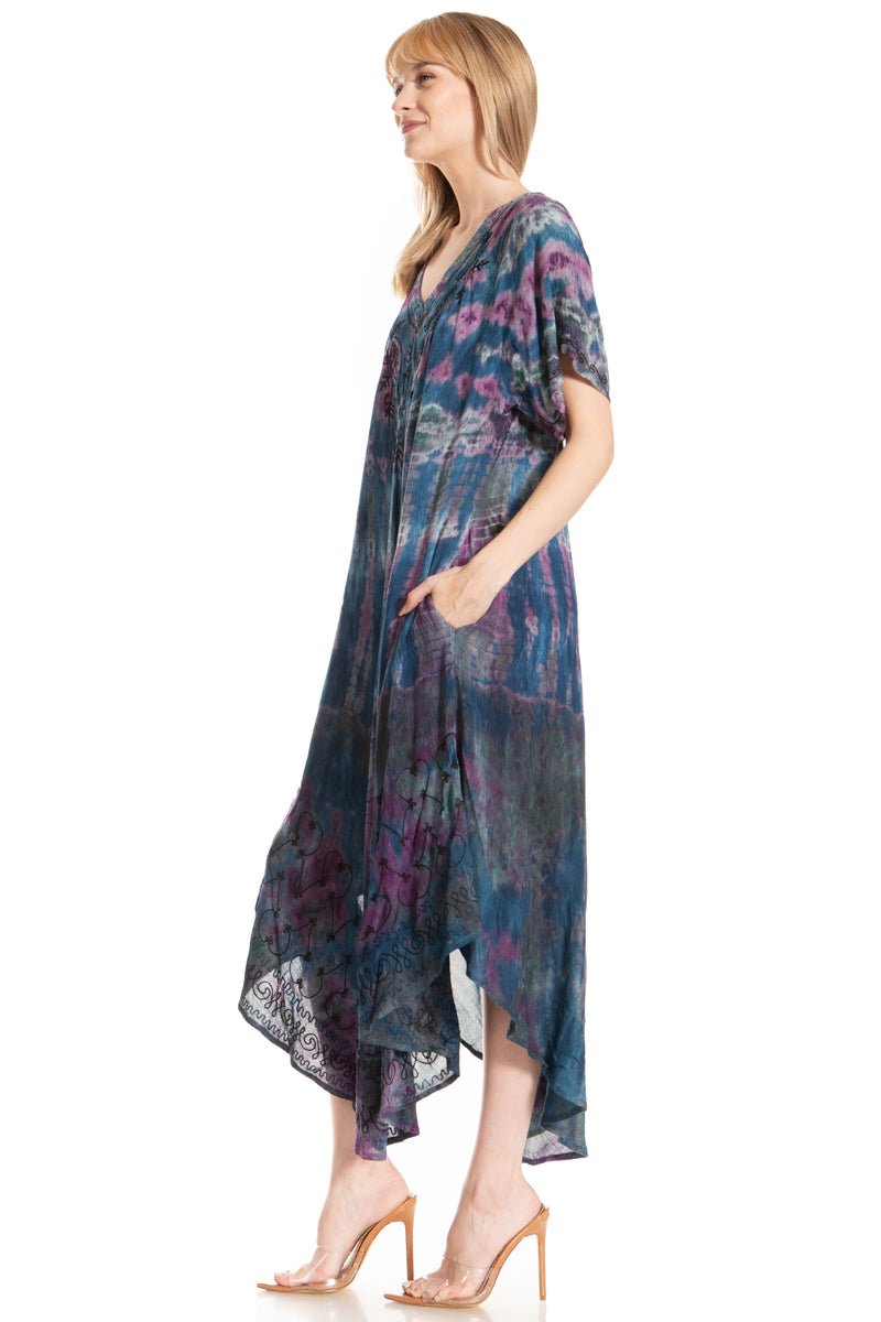 Sakkas Viveka Embroidered Caftan Dress