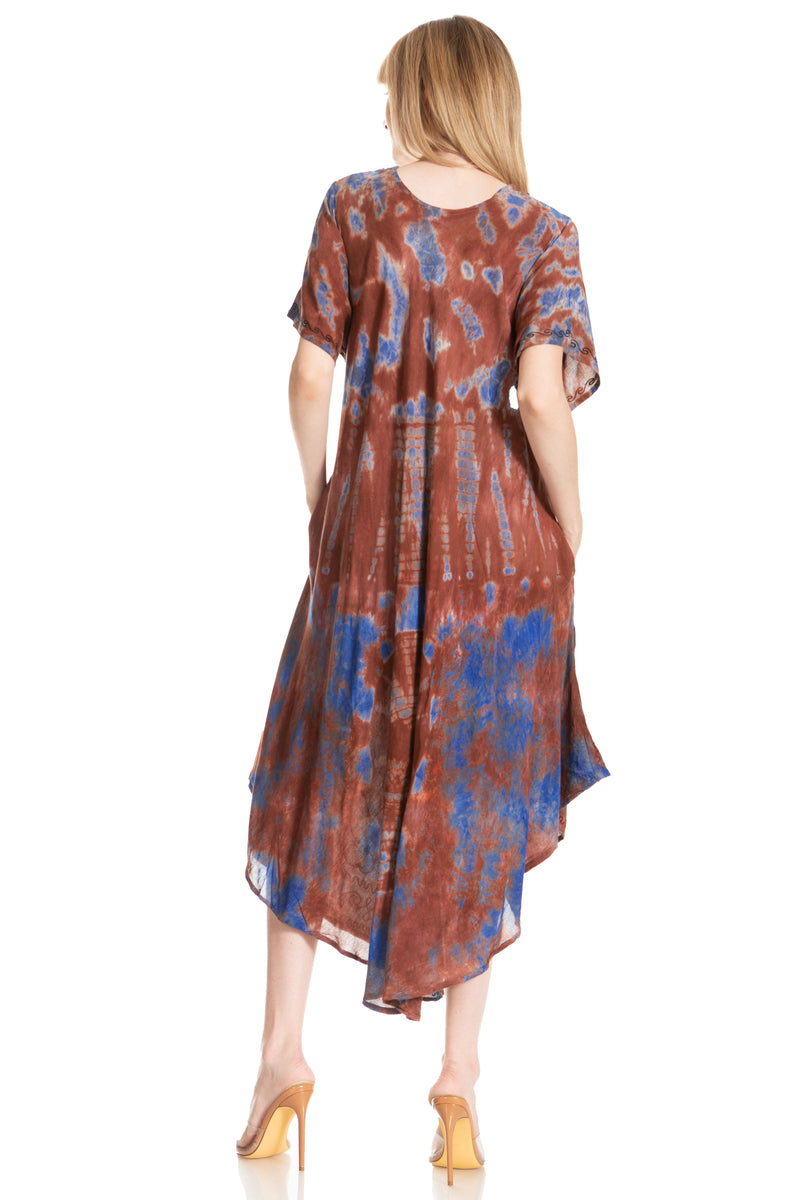 Sakkas Viveka Embroidered Caftan Dress