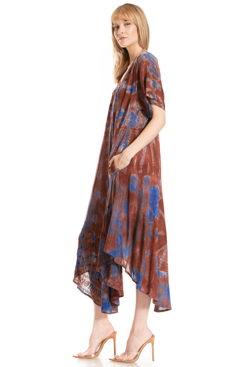 Sakkas Viveka Embroidered Caftan Dress