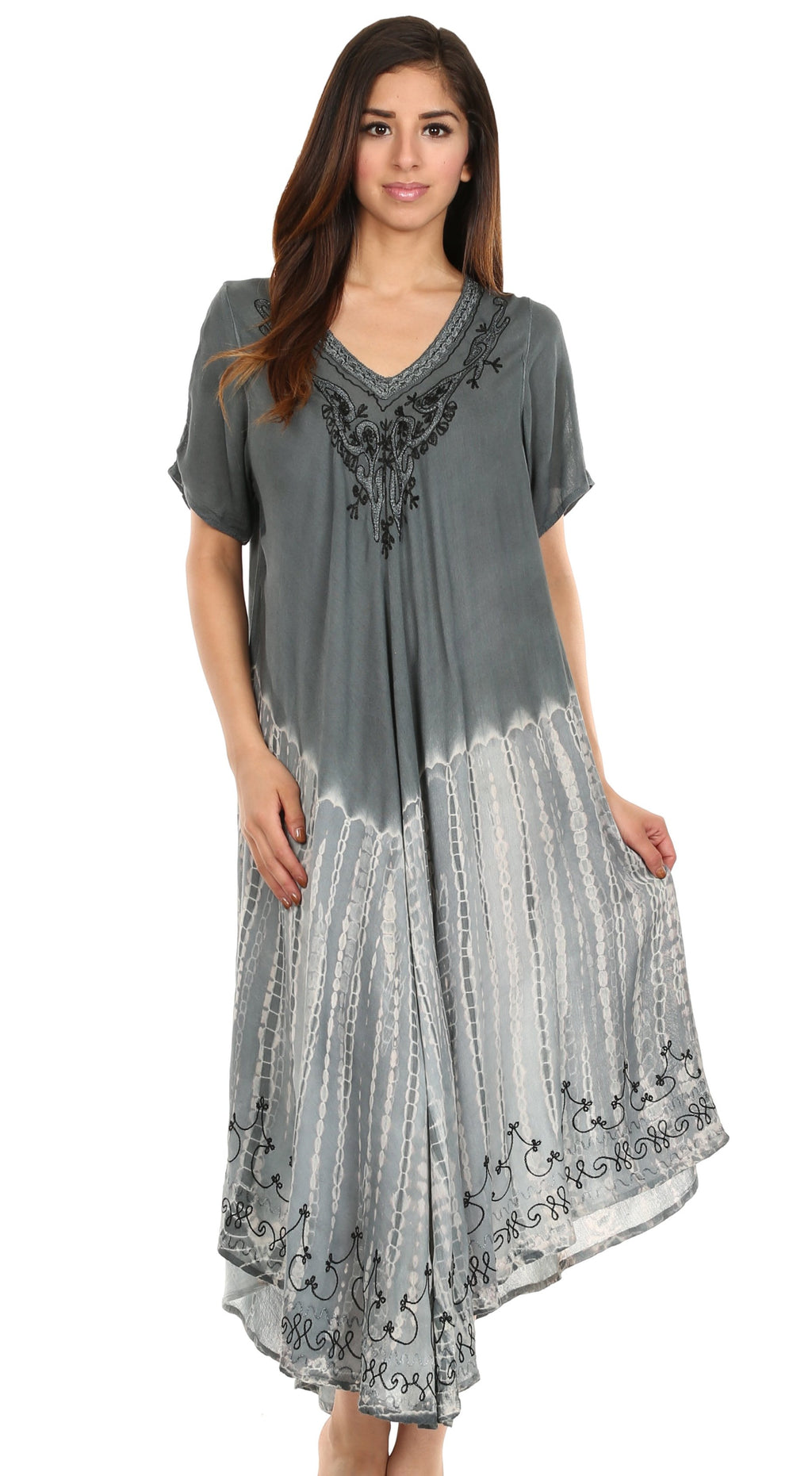 Sakkas Viveka Embroidered Caftan Dress