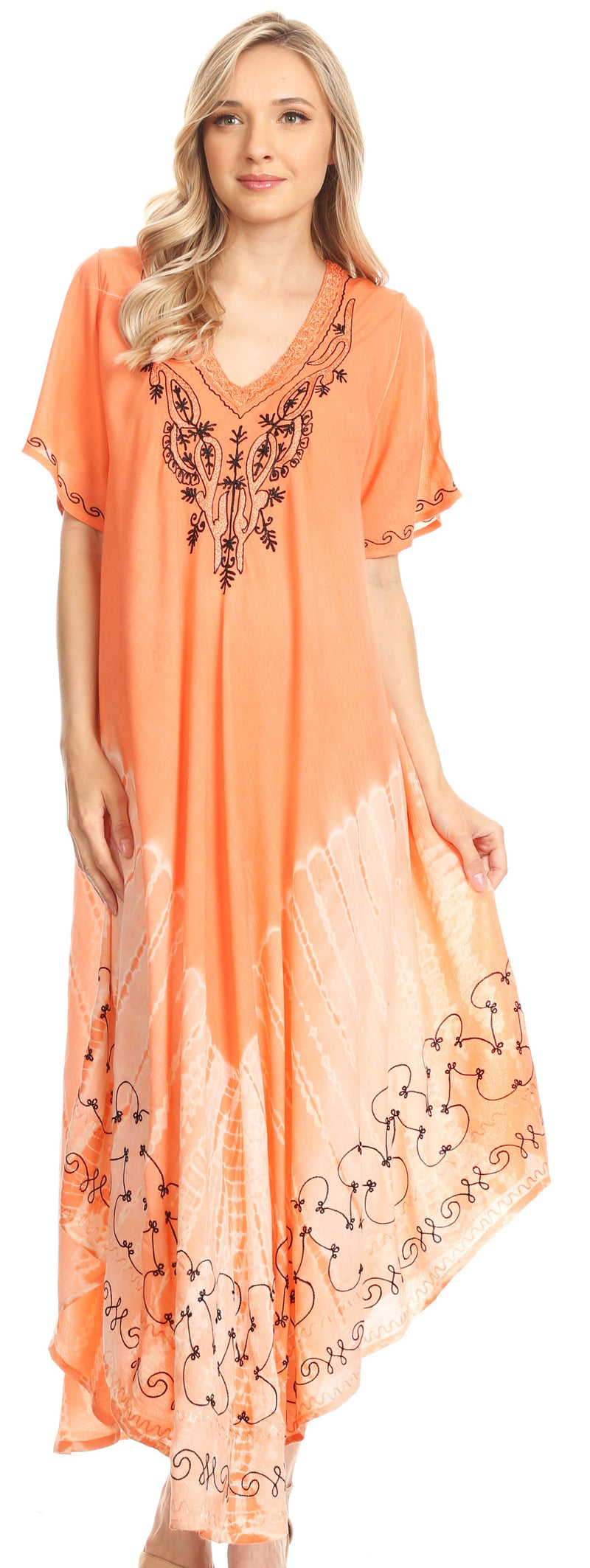 Sakkas Viveka Embroidered Caftan Dress