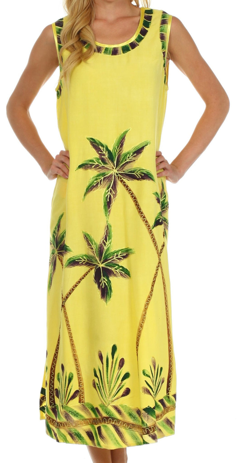 Sakkas Bali Palm Tank Dress