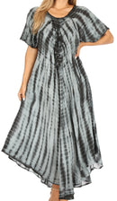 Sakkas Melika Tie Dye Caftan Dress