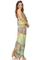 Sakkas Esha Women's Loose Sleeveless Floral Print Boho Casual Summer w/Pockets