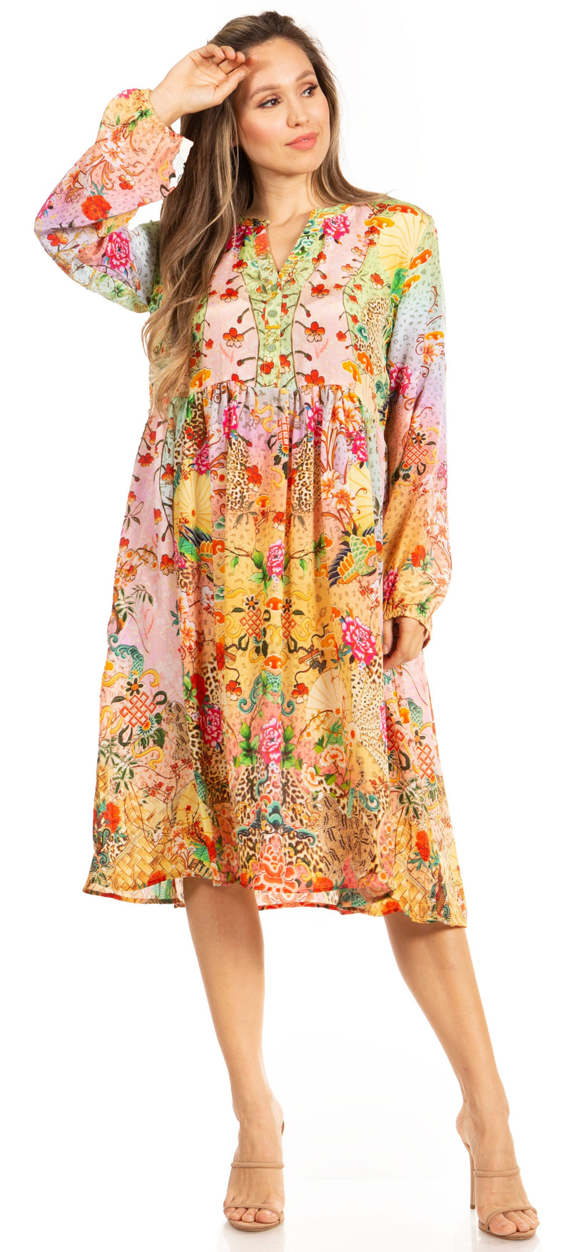 jules floral midi dress Ginger Sleeveless Floral Midi Dress