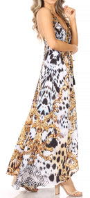 Sakkas Lizi Womens Maxi High-low Halter Handkerchief Long Dress Beach Party