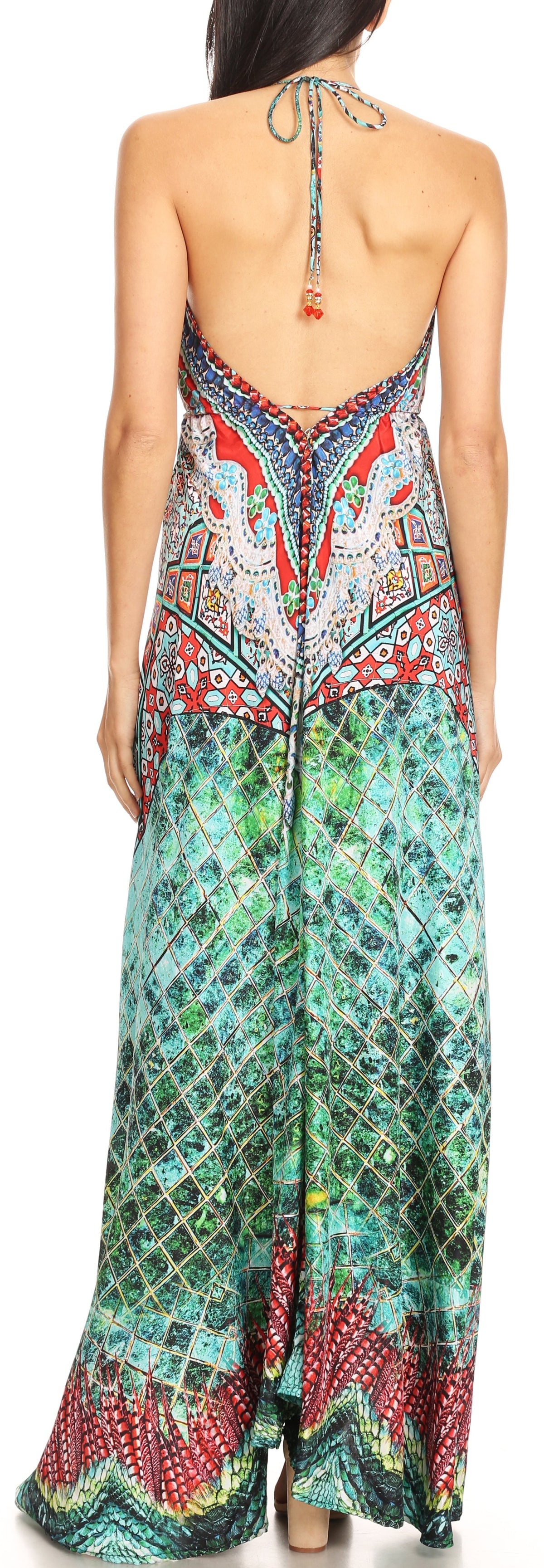 Sakkas Lizi Womens Maxi High-low Halter Handkerchief Long Dress Beach Sakkas Lizi Womens Maxi High-low Halter Handkerchief Long Dress Beach