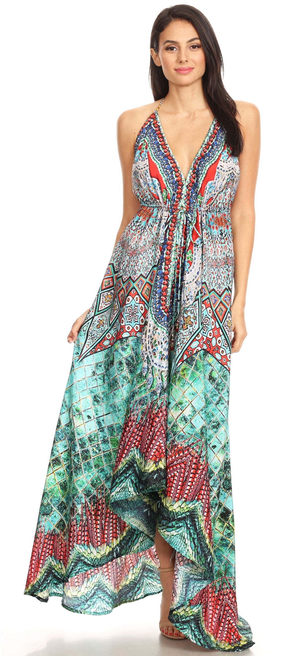 mini floral halter dress Frankie Red Eyelet Floral Halter Dress Red / Medium