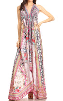 Sakkas Lizi Womens Maxi High-low Halter Handkerchief Long Dress Beach Party