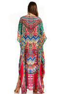 Sakkas Jabari Women's Maxi Short Sleeve Long Beach Kaftan Dress Boho Loose Gown