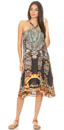 Sakkas Eva Women's Casual Summer Cocktail Boho Sleeveless Short Dress with Print