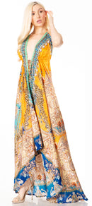 Sakkas Lizi 2 Women's Maxi High-Low Halter Handkerchief Dress Beach Party Vacation