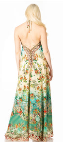 Sakkas Lizi 2 Women's Maxi High-Low Halter Handkerchief Dress Beach Party Vacation