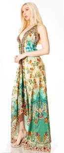 Sakkas Lizi 2 Women's Maxi High-Low Halter Handkerchief Dress Beach Party Vacation