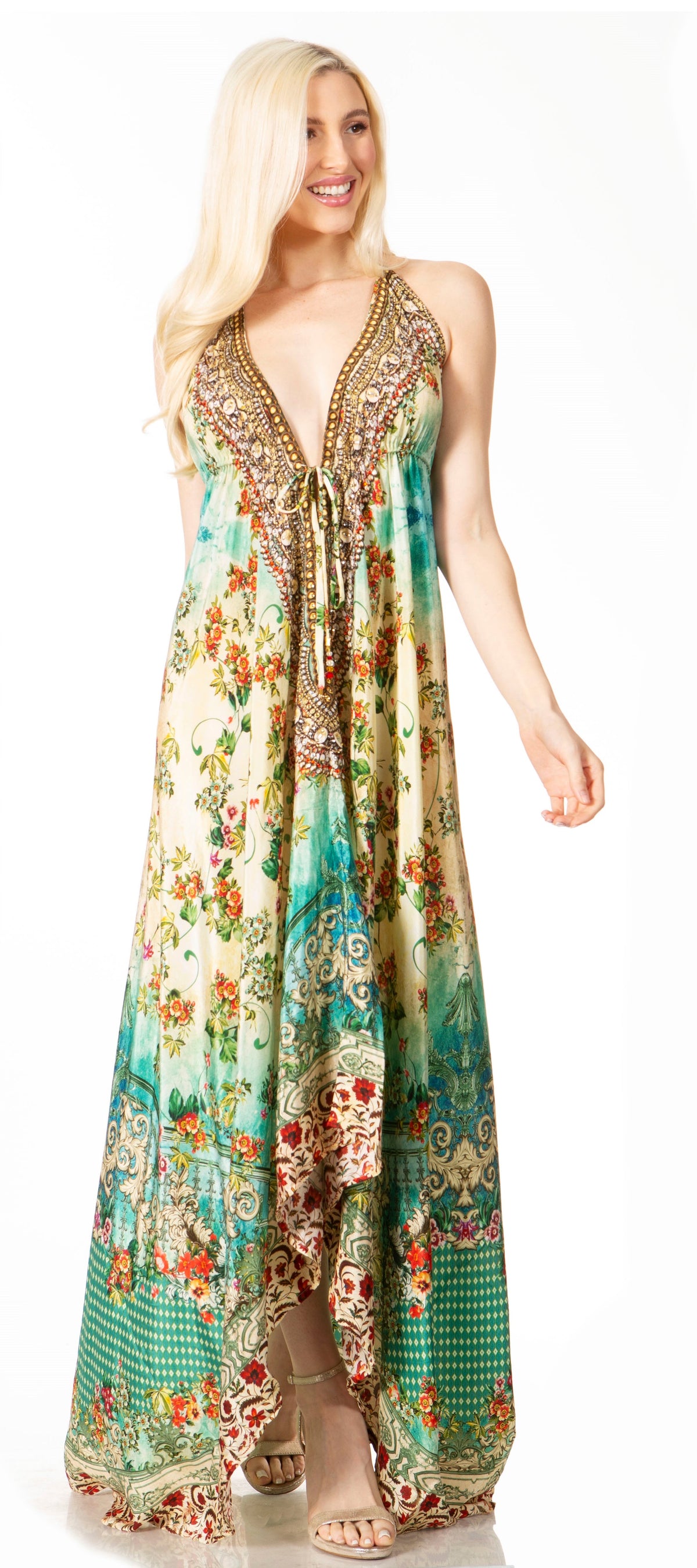 sakkas halter dress Sakkas Lizi 2 Women's Halter Maxi Dress for Beach and Vacation