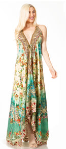 Sakkas Lizi 2 Women's Maxi High-Low Halter Handkerchief Dress Beach Party Vacation