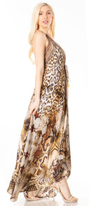 Sakkas Lizi 2 Women's Maxi High-Low Halter Handkerchief Dress Beach Party Vacation