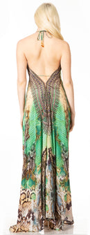 Sakkas Lizi 2 Women's Maxi High-Low Halter Handkerchief Dress Beach Party Vacation