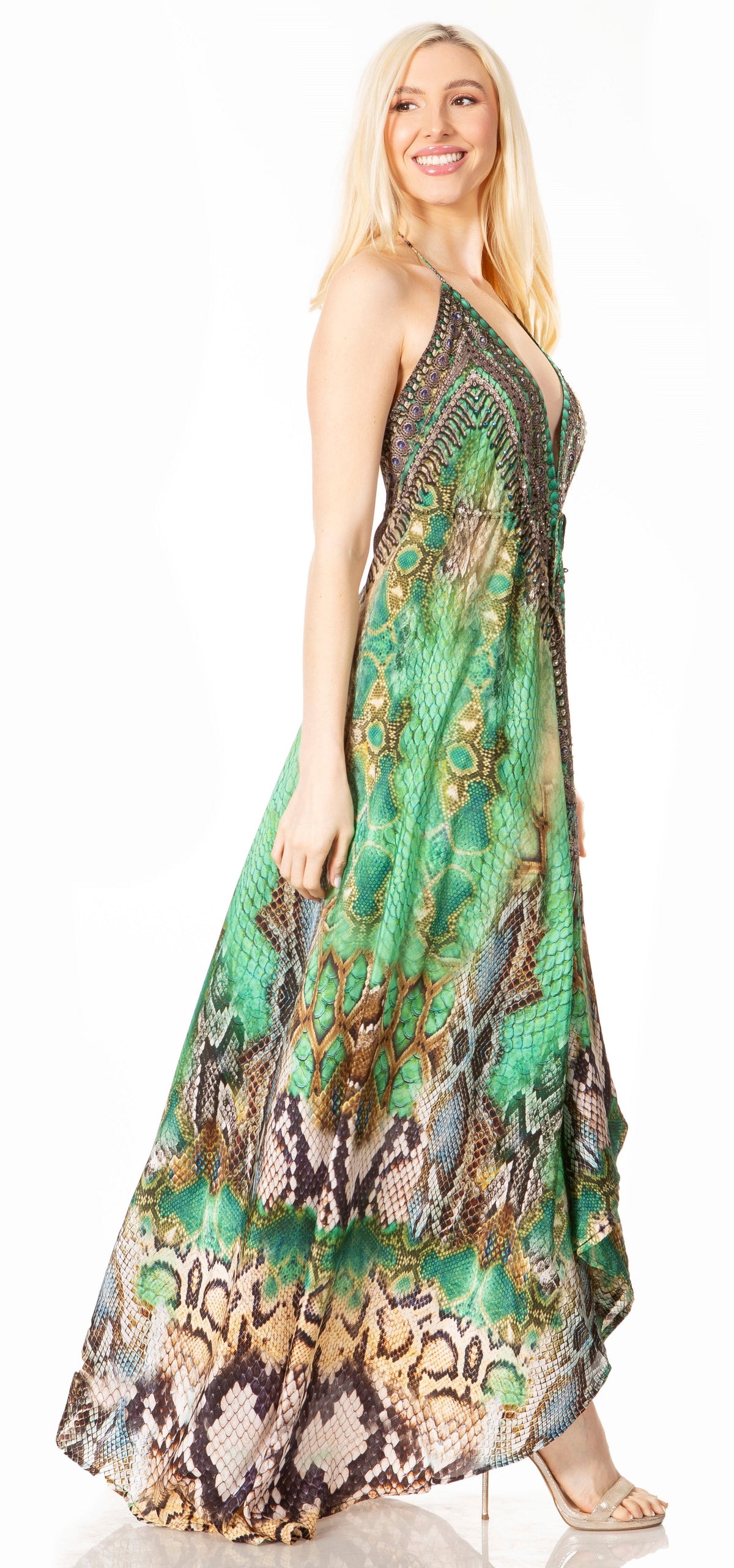 Sakkas Lizi 2 Women's Halter Maxi Dress for Beach and Vacation