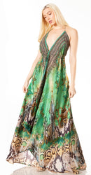 Sakkas Lizi 2 Women's Maxi High-Low Halter Handkerchief Dress Beach Party Vacation