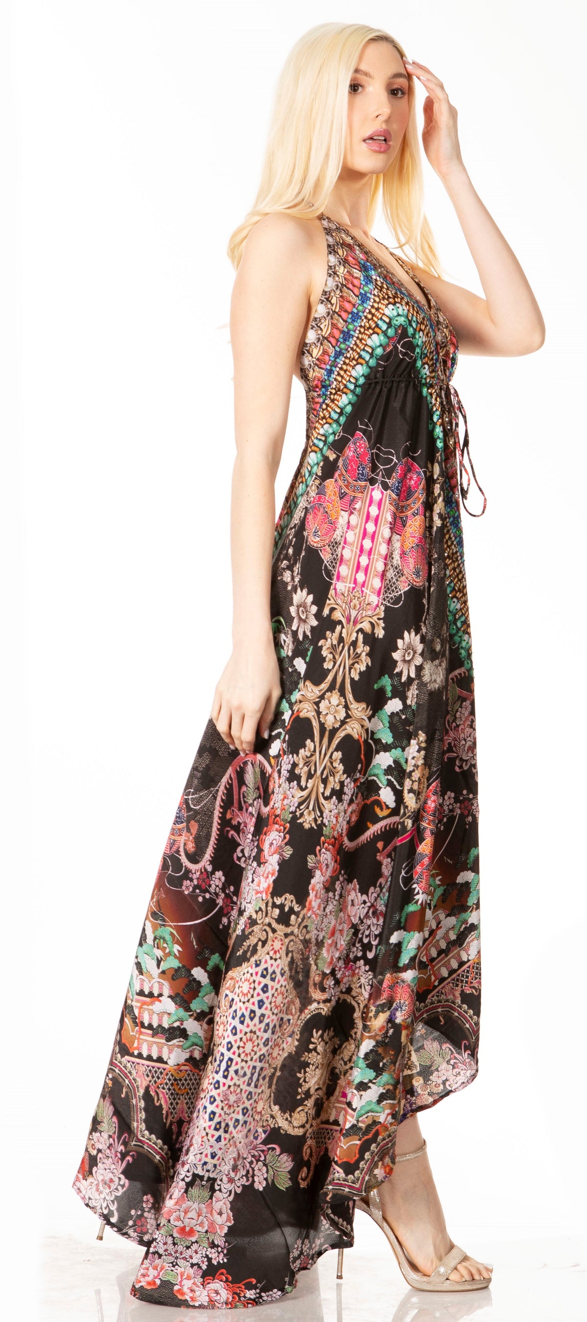 sakkas halter dress Sakkas Lizi 2 Women's Halter Maxi Dress for Beach and Vacation