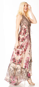 Sakkas Lizi 2 Women's Maxi High-Low Halter Handkerchief Dress Beach Party Vacation