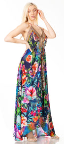 Sakkas Lizi 2 Women's Maxi High-Low Halter Handkerchief Dress Beach Party Vacation