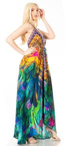 Sakkas Lizi 2 Women's Maxi High-Low Halter Handkerchief Dress Beach Party Vacation