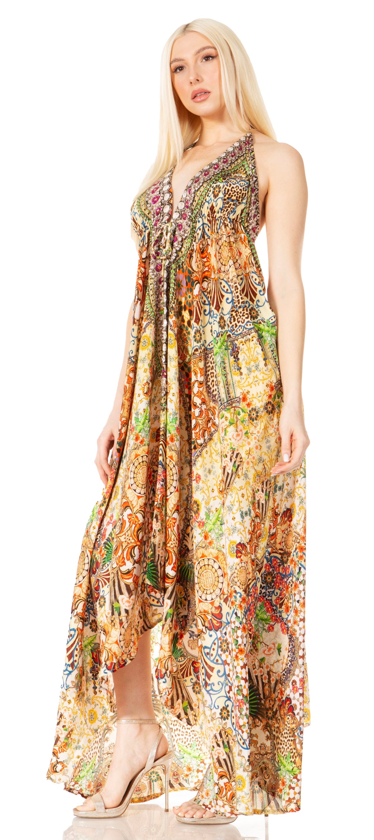 Sakkas Lizi 2 Women's Halter Maxi Dress for Beach and Vacation