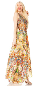 Sakkas Lizi 2 Women's Maxi High-Low Halter Handkerchief Dress Beach Party Vacation