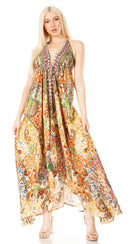 Sakkas Lizi 2 Women's Maxi High-Low Halter Handkerchief Dress Beach Party Vacation