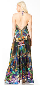 Sakkas Lizi 2 Women's Maxi High-Low Halter Handkerchief Dress Beach Party Vacation