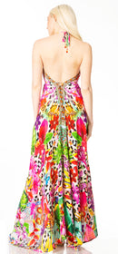 Sakkas Lizi 2 Women's Maxi High-Low Halter Handkerchief Dress Beach Party Vacation