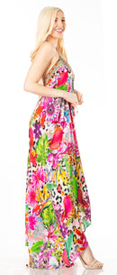 Sakkas Lizi 2 Women's Maxi High-Low Halter Handkerchief Dress Beach Party Vacation