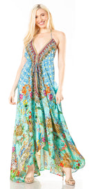 Sakkas Lizi 2 Women's Maxi High-Low Halter Handkerchief Dress Beach Party Vacation