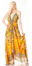 Sakkas Lizi 2 Women's Maxi High-Low Halter Handkerchief Dress Beach Party Vacation