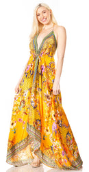 Sakkas Lizi 2 Women's Maxi High-Low Halter Handkerchief Dress Beach Party Vacation