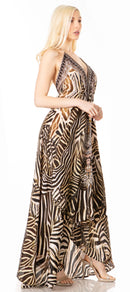 Sakkas Lizi 2 Women's Maxi High-Low Halter Handkerchief Dress Beach Party Vacation