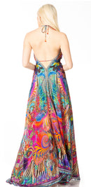 Sakkas Lizi 2 Women's Maxi High-Low Halter Handkerchief Dress Beach Party Vacation