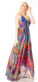 Sakkas Lizi 2 Women's Maxi High-Low Halter Handkerchief Dress Beach Party Vacation