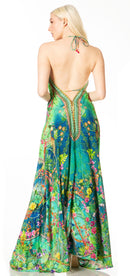 Sakkas Lizi 2 Women's Maxi High-Low Halter Handkerchief Dress Beach Party Vacation