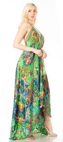 Sakkas Lizi 2 Women's Maxi High-Low Halter Handkerchief Dress Beach Party Vacation