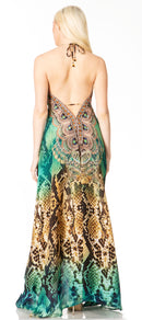 Sakkas Lizi 2 Women's Maxi High-Low Halter Handkerchief Dress Beach Party Vacation